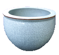 Blue Green Crackle Pot 1021-blue, green, bluegreen, crackle, pot, pottery, planter