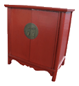 Chinese Red Lacquered Cabinet 1030-chinese, oriental, asian, red, lacquer, lacquered, cabinet, table