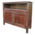 Bamboo and Teak Hutch Cabinet 1035-dark, brown, bamboo, teak, hutch, cabinet, table, entertainment, center, tropical, Hawaiian, finished, stained