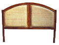 Teak and rattan Headboard 1047