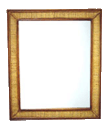 Teak and Rattan Mirror 1050