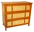 Bamboo and Teak Dresser 1061