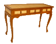 Bamboo and Teak Three Drawer Desk 1065