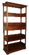 Dark Bamboo and Teak Shelf 1068