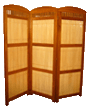 Bamboo and Teak Folding Screen 1069