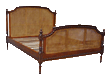 Mahogany and Cane Bed 1074