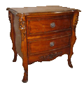 Carved Mahogany Bedside Table 1085