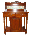 Tiled Mahogany Hutch Table 1093