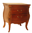 Carved Mahogany Bedside Table 1100