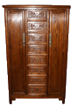 Tall Asian Cabinet with Drawers - 1150