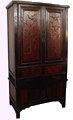 Carved Chinese Cabinet with Leaves - 1155