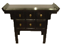 Black Chinese Table with Drawers - 1167
