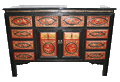 Red And Black Chinese Cabinet - 1175